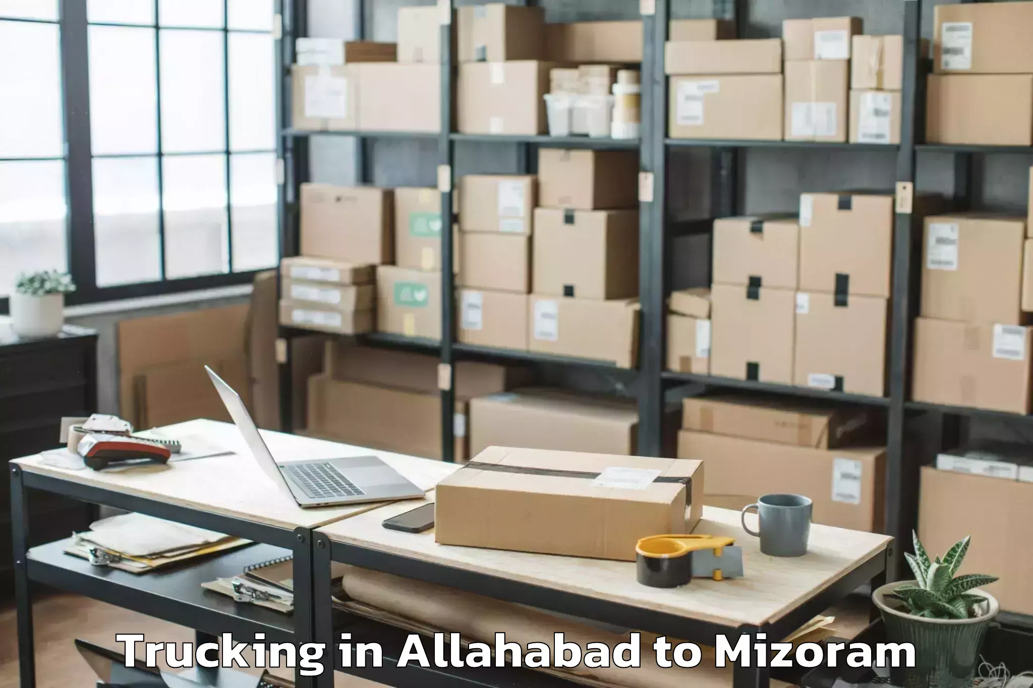 Book Allahabad to Lunglei Trucking Online